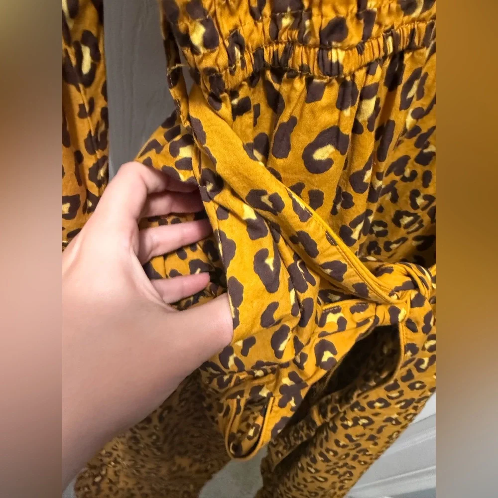 Printfresh Leopard Print Midi Dress in Mustard and Brown - Picture 8 of 8